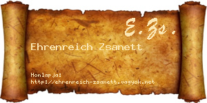 Ehrenreich Zsanett névjegykártya
